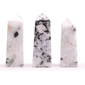 3x Obelisco in Pietra Semipreziosa ca. 5 cm -  Pietra di Luna