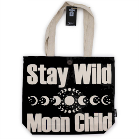 Borsa Iconica Basic Tote -Resta Selvaggia, Anima Ribelle-Nera (36x43x10cm)