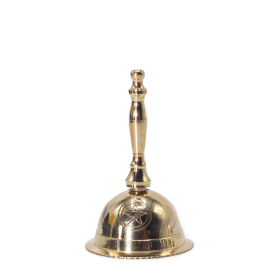 6x Campanella da Altare in Ottone Piccola – Simbolo Penta Moon