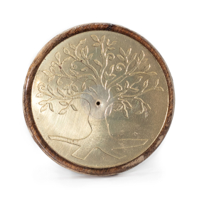 10x Dorato su legno di mango-  Albero della Vita