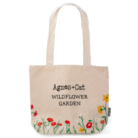 Borsa Tote in Cotone Naturale–  Lavanda in Fiore