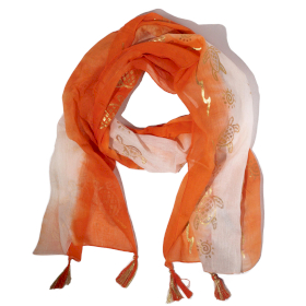 Sciarpa Estiva 180x50cm - Tartaruga - Corallo