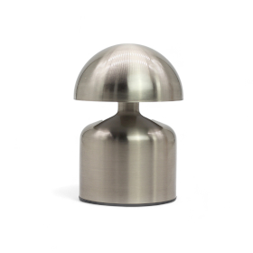 Lampada Touch - Cupola a Fungo Argento - USB-C - Ricaricabile (400 Watt)
