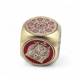Feng Shui Fortuna – Cubo della Prosperità Rosso e Ottone – Piatto