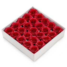 25x Fiore di Sapone – Rosa Romantica a 5 Strati – Rosso Vino