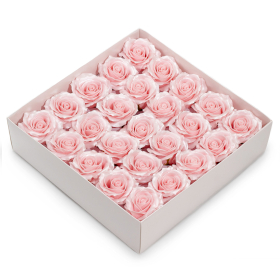 25x Rosa a 5 Strati (Solo Decorazione) – Con Finitura in Seta Rosa - Cipria