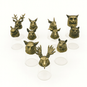 12x Bicchierini “Bottom Up” (25 ml) – Foresta & Creature Magiche – Bronzo Antico