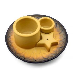 Supporto per Palo Santo e Incensi -Mandala - Sabbia e Grigio