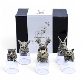 6x Bicchierini “Bottom Up” (50 ml) – Creature della Foresta Selvaggia – Bronzo Antico