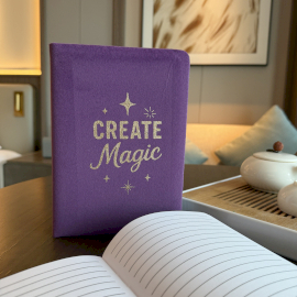 Taccuino in velluto – 80 pagine – Create Magic – Viola
