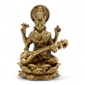 6x Divinità in Miniatura in Ottone – Saraswati (34 mm, 22 g)