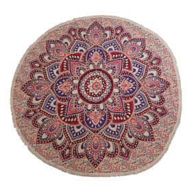 Telo rotondo con mandala (180 cm) – Rosa e Viola