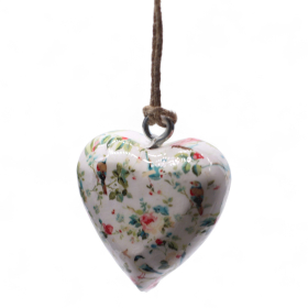 50x Cuori Decorativi in Legno – Victorian Flower (50 pz) – in Barattolo Espositore