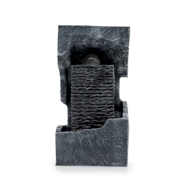 Fontanella d\'Acqua 48 cm - Roccia & Sfera che Cambia Colore