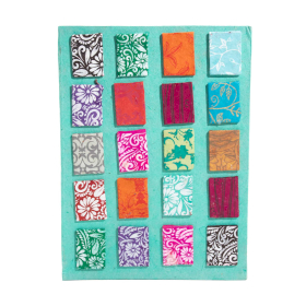 Taccuino Lokta Mini Tiles Verde (21x15 cm) – 45 Pagine – Segnalibro