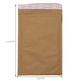 30x Buste Imbottite Kraft Honeycomb - 165x225+40mm