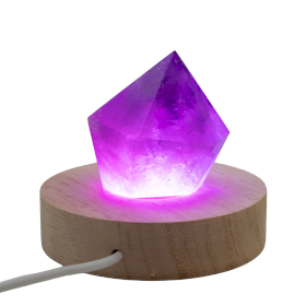 3x Supporti LED USB Rotondo In Legno da 8 cm – Multicolore