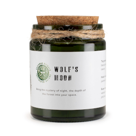 Candela di Soia con Stoppino in Legno – Luna del Lupo