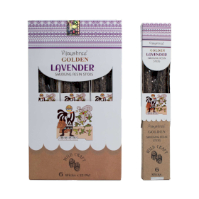 12x 30g Resine su Bastoncino per Smudging Golden - Lavanda