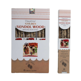 12x 30g Resine su Bastoncino per Smudging Golden - Sandalo