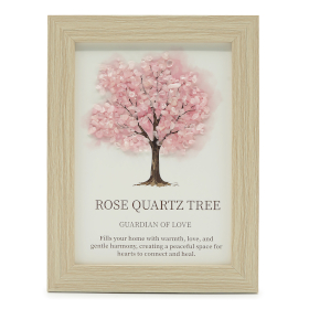 3x Quadro con Pietre Semipreziose – Albero della Vita - Quarzo Rosa