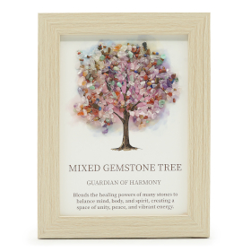 3x Quadro con Pietre Semipreziose – Albero della Vita - Multi