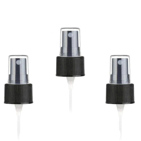 50x Tappi Spray Plastica Nera 22-410mm per Bottiglie Boston Ambrate (120 ml)