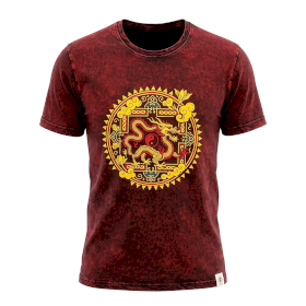T-shirt M Stonewashed Drago Mandala– Bordeaux