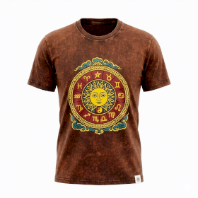 T-shirt S Stonewashed Sole & Zodiaco - Marrone
