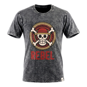 T-shirt M Stonewashed Rebel - Grigio Scuro