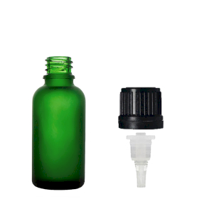 192x Bottiglie in Vetro Verde Satinato da 10ml con Tappi Contagocce