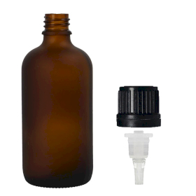 70x Bottiglie in Vetro Verde Satinato da 100ml con Tappi Contagocce
