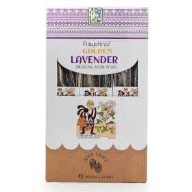 12x 30g Resine su Bastoncino per Smudging Golden - Lavanda