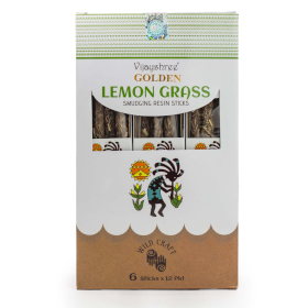 12x 30g Resine su Bastoncino per Smudging Golden - Lemon Grass