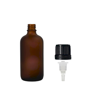 192x Bottiglie in Vetro Ambrato Satinato da 10ml con Tappi Contagocce