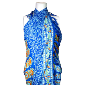 2x Celeste e Arancione - Mandala Sarongs