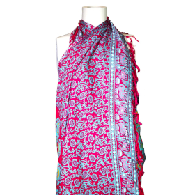 2x Celeste Arancione e Viola - Mandala Sarongs