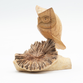 Scultura Artigianale in Legno Parasite - Gufo
