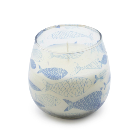 4x Candele in Barattolo di Vetro - Piccole - Blue Fish