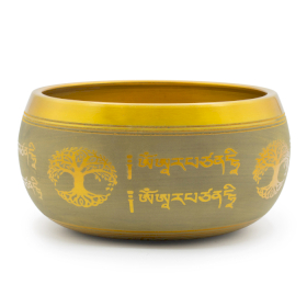 Campana Tibetana in Alluminio - Albero della Vita - Rame (19 cm)