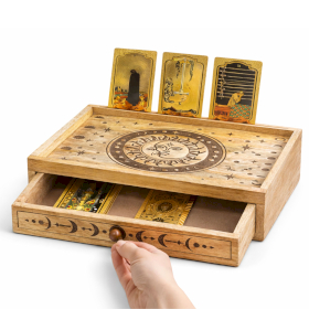Scatola per Tarocchi con Cassetto - Sole & Luna