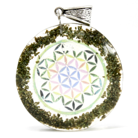 3x Pendente in Orgonite - Mandala Verde