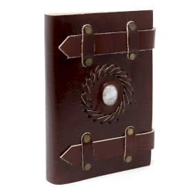 Block Notes in pelle - Pietra di Luna con fibbie (15.24 x 10.16Cm)