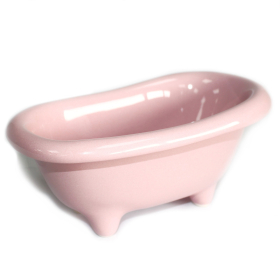 4x Mini Bagno in Ceramica Rosa