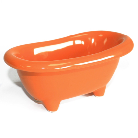 4x Mini Bagno in Ceramica Arancione