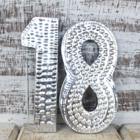 10x Lettere in Alluminio Numeri da 0 a 9 - Piccola