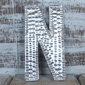 4x Lettere in Alluminio Lettera N (4) - Piccola
