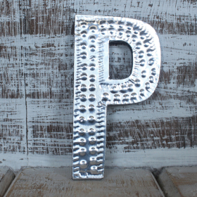 4x Lettere in Alluminio Lettera P (4) - Piccola