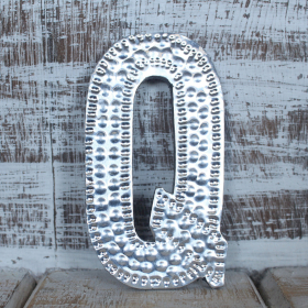 4x Lettere in Alluminio Lettera Q (4) - Piccola