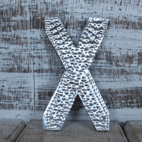 4x Lettere in Alluminio Lettera X (4) - Piccola